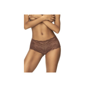 Shorty en dentelle couleur cacao 